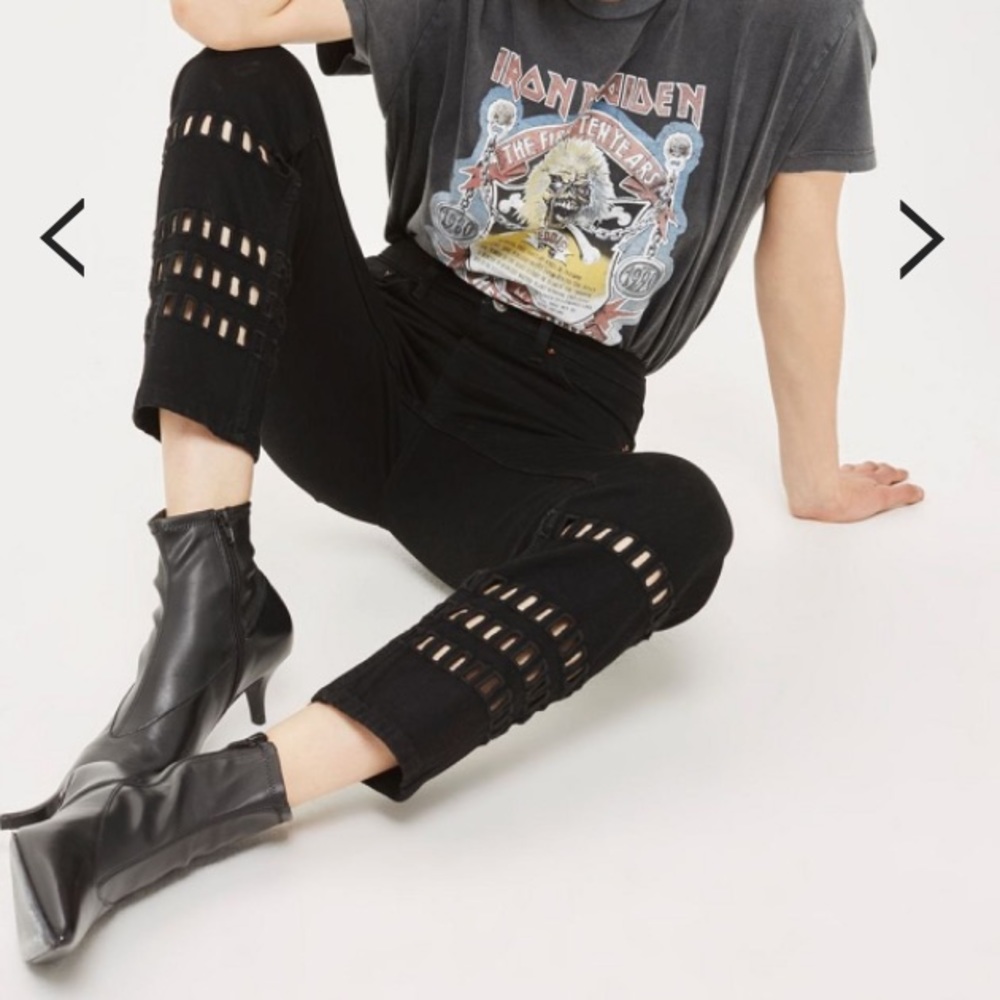 LIKE NEW Topshop Cutout Jeans!!
